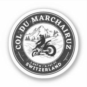 Sticker Circuit moto suisse-alpes du Col du Marchairuz