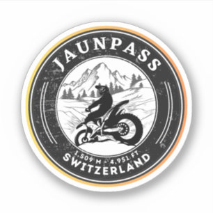Sticker Circuit moto suisse Boltigen-Jaunpass dans les Alp