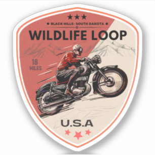 Sticker Circuit touristique moto de Wildlife Loop Road dan