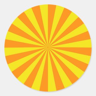 Sticker circulaire à bronzage radiant et chaud