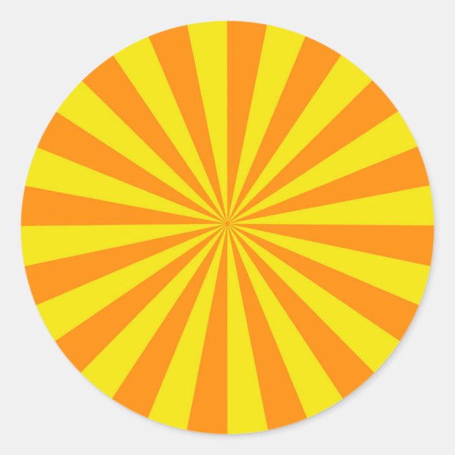 Sticker circulaire à bronzage radiant et chaud (Devant)