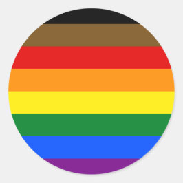 Sticker circulaire de la fierté LGBTQ+ inclus POC