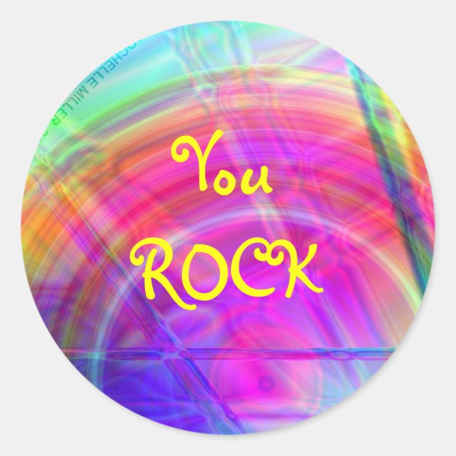 Sticker circulaire psychédélique (Devant)