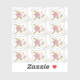 Sticker Ciseaux à coudre d'or & Shabby Chic Rose Planner