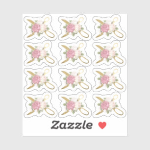 Sticker Ciseaux à coudre d'or & Shabby Chic Rose Planner