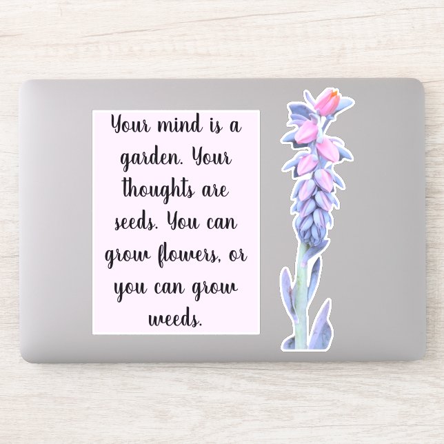Sticker Citation de fleurs succulentes (Ordinateur)