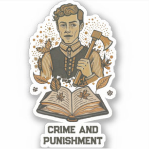 Sticker Citation de Fyodor Dostoyevsky, Crime et Châtiment