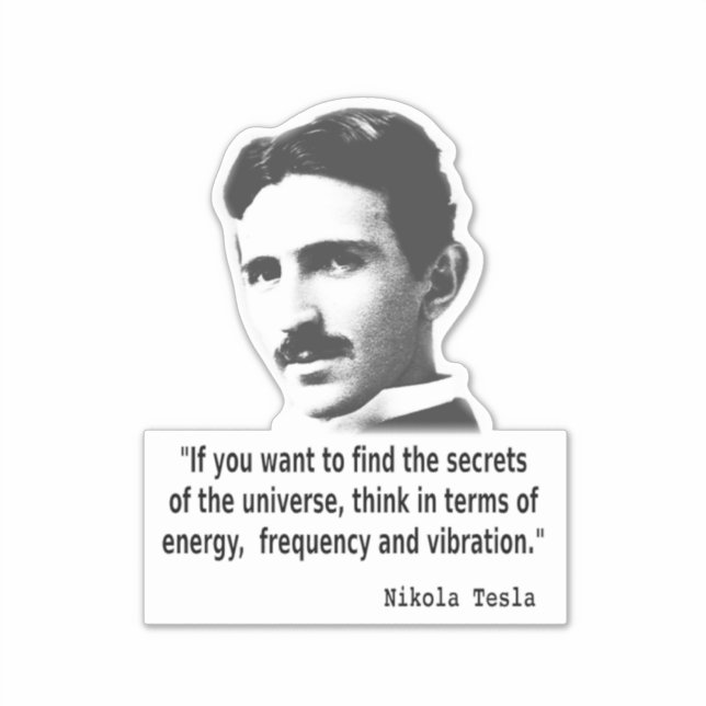 Sticker Citation de Nikola Tesla (Devant)