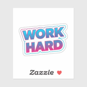 Sticker Citation de typographie motivationnelle Travaillez