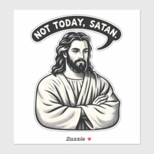 Sticker Citation drôle LOL Jesus mème pas aujourd'hui