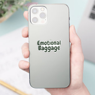 Sticker Citation drôle sur les bagages émotionnels