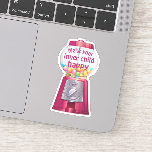 Sticker Citation enfant interne de la machine à gumball mi