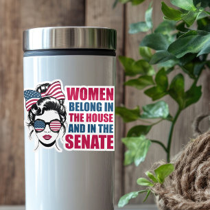Sticker Citation féministe américaine amusante Ordinateur