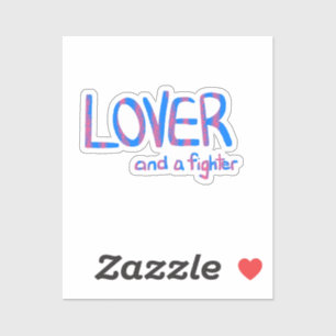 Sticker Citation Inspirante Dessinée à la Main Bleue et Ro