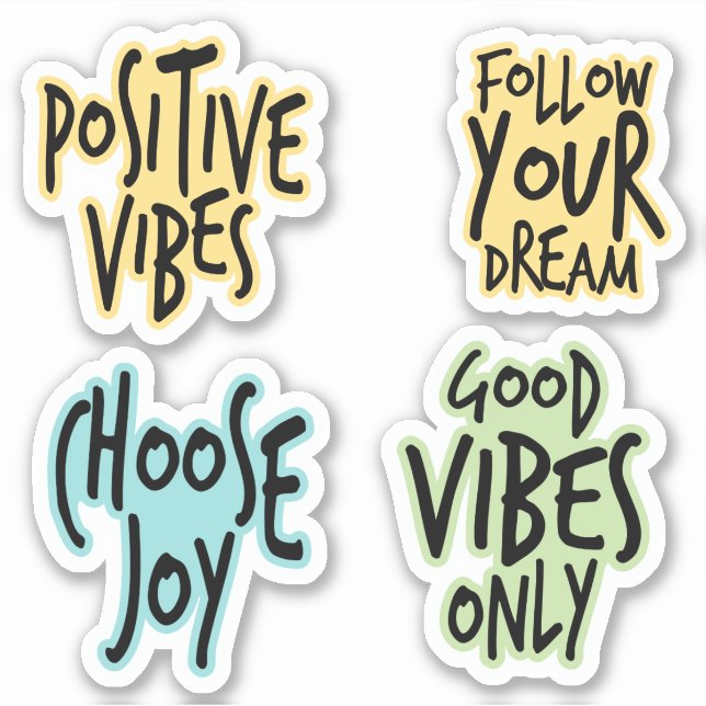 STICKER CITATION INSPIRATIONNELLE COLORÉE (Devant)