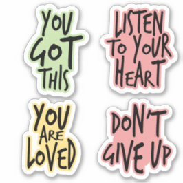 STICKER CITATION INSPIRATIONNELLE COLORÉE