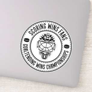 Sticker Citation Inspirationnelle du gardien de hockey