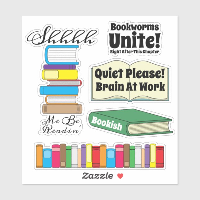 Sticker Citations de cinq livres pour la collection Bookwo (Feuille)