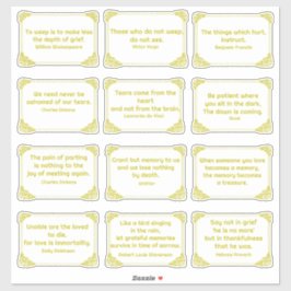 Sticker Citations de douleur en Rose Corner Frame Jaune Or