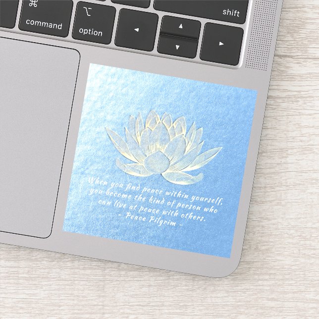 Sticker Citations de l'instructeur de méditation Blue Gold (Détail)