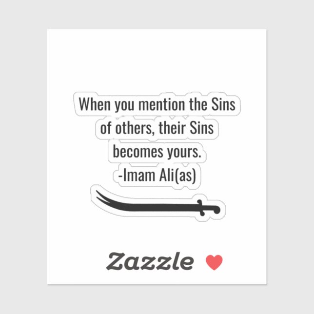 Sticker Citations d'Imam ali (Feuille)