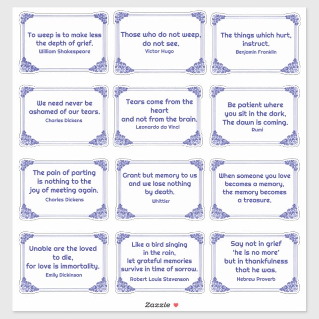 Sticker Citations douloureuses dans le cadre du coin Rose  (Feuille)