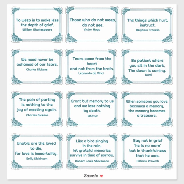 Sticker Citations douloureuses dans le cadre du coin Rose  (Feuille)
