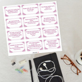 Sticker Citations douloureuses dans le coin Rose Cadre Mag