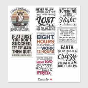 Sticker Citations motivantes drôles pour la vie pour vous