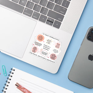 Sticker Citations quotidiennes personnalisées d'affirmatio