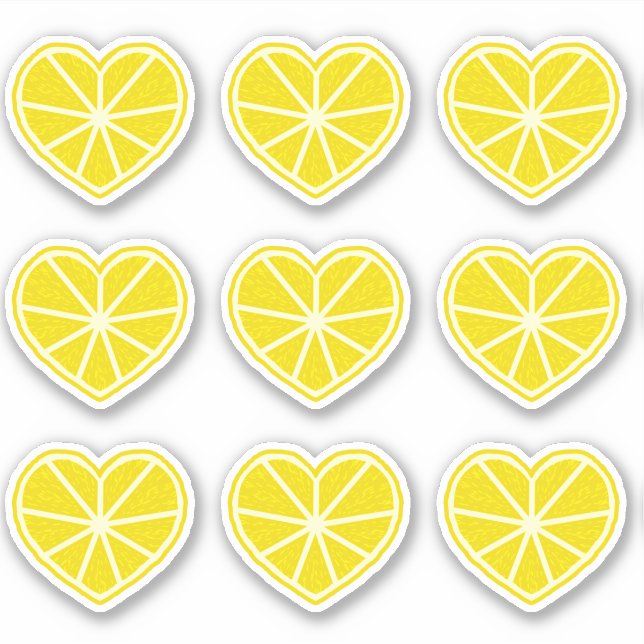 Sticker Citron de coeur (Devant)