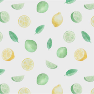 Sticker Citronnade citron et citrons verts motif aquarelle