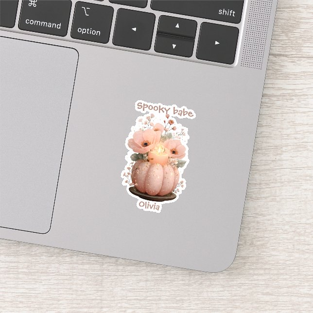 Sticker Citrouille bébé éffrayant pour filles (Détail)