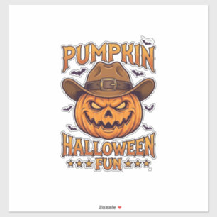 Sticker Citrouille Halloween Amusement Jack Lanterne Chape