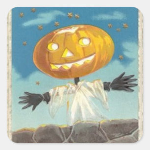 sticker Citrouille vintage Halloween