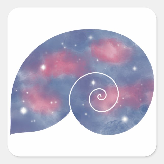 Sticker Clair Nautilus Shell Starscape (Devant)