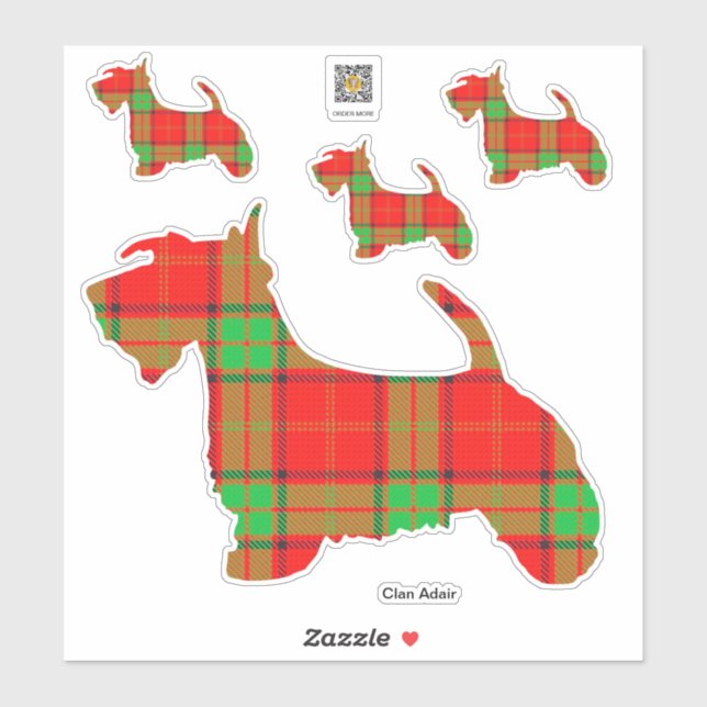 Sticker Clan Adair Scottie (Feuille)