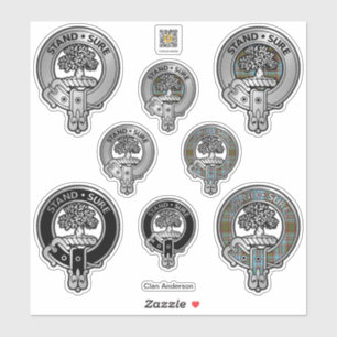 Sticker Clan Anderson Crest & Tartan