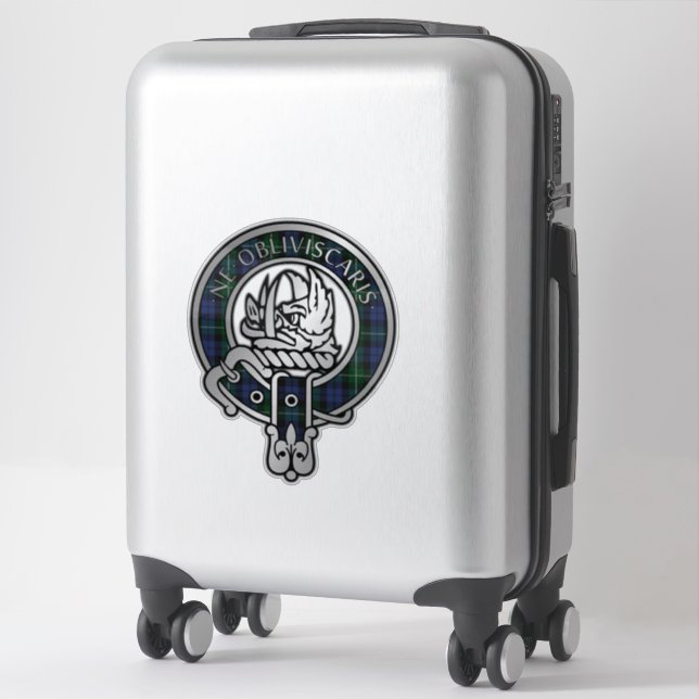 Sticker Clan Campbell Tartan Crest (Sur valise)