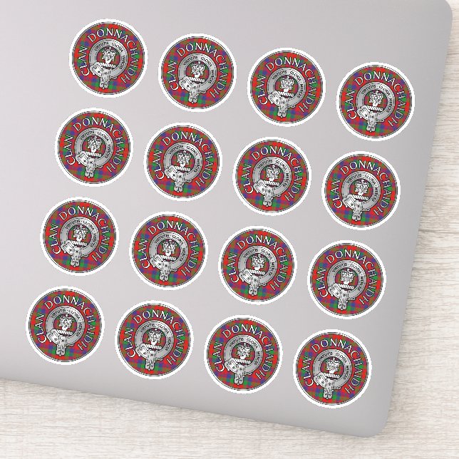 Sticker Clan Donnachaidh | Robertson Crest & Tartan (Détail)