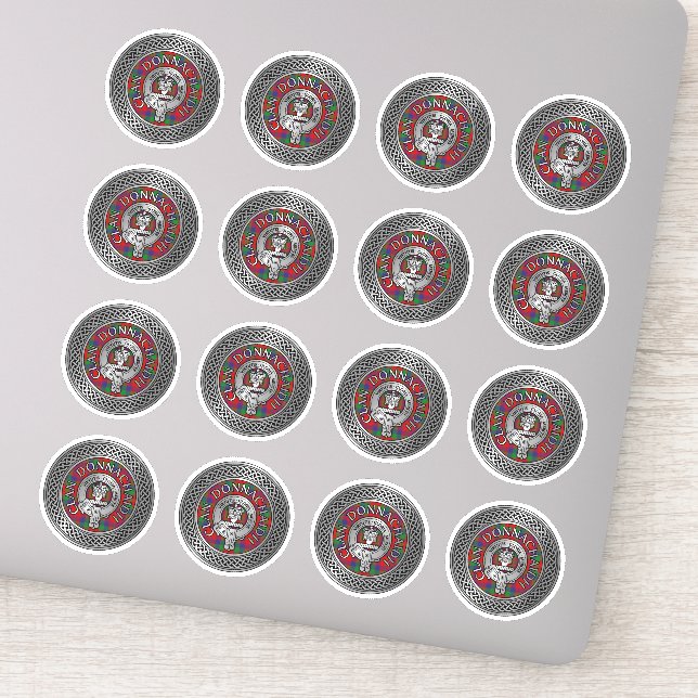 Sticker Clan Donnachaidh | Robertson Crest & Tartan Knot (Détail)