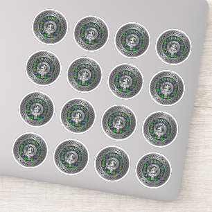 Sticker Clan Farquharson Crest & Tartan Knot