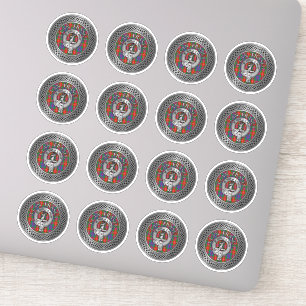 Sticker Clan Fraser Crest & Tartan Knot