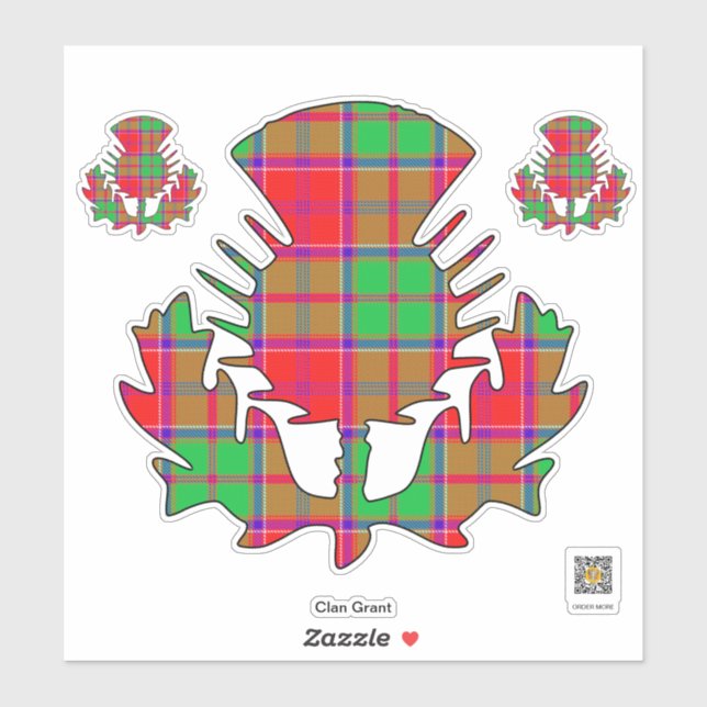 Sticker Clan Grant Thistle (Feuille)