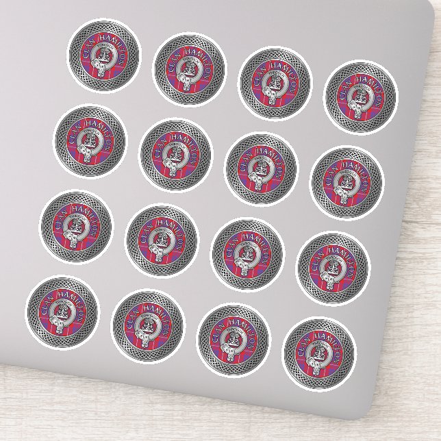 Sticker Clan Hamilton Crest & Tartan Knot (Détail)