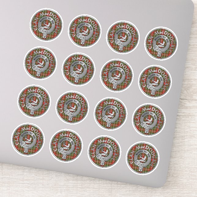 Sticker Clan MacDougall Crest & Tartan (Détail)