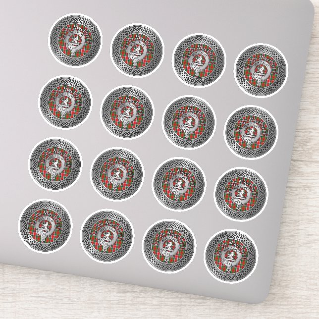 Sticker Clan MacDuff Crest & Tartan Knot (Détail)