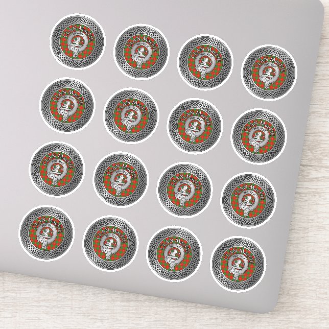 Sticker Clan MacFie Crest & Tartan Knot (Détail)