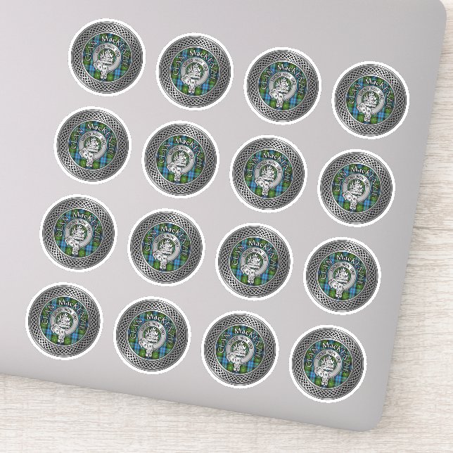 Sticker Clan MacKenzie Crest & Tartan Knot (Détail)