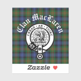 Sticker Clan MacLaren Crest Badge & Tartan